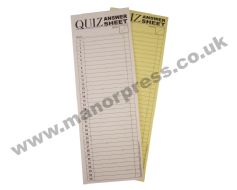 QUIZ ANSWER SHEETS - STANDARD - 1 PACK